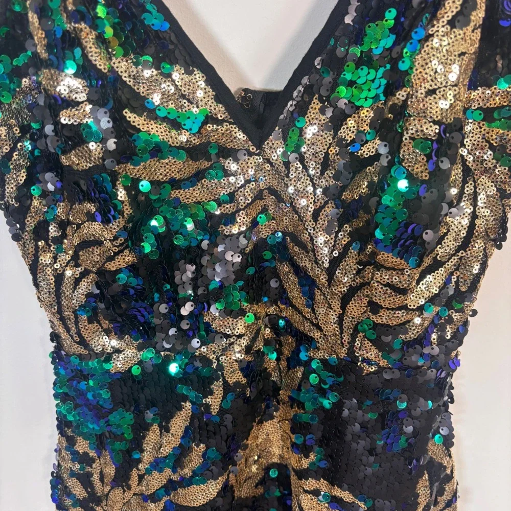 Fashion Nova Womens Dress Sz S Party Sequin Mini‎ Cocktail